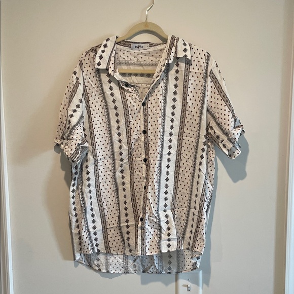 Vatpave Other - Stylish Men's White and Black Patterned Shirt